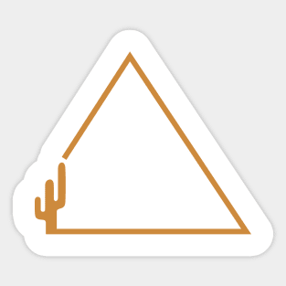 Cactus Triangle - Golden Sticker